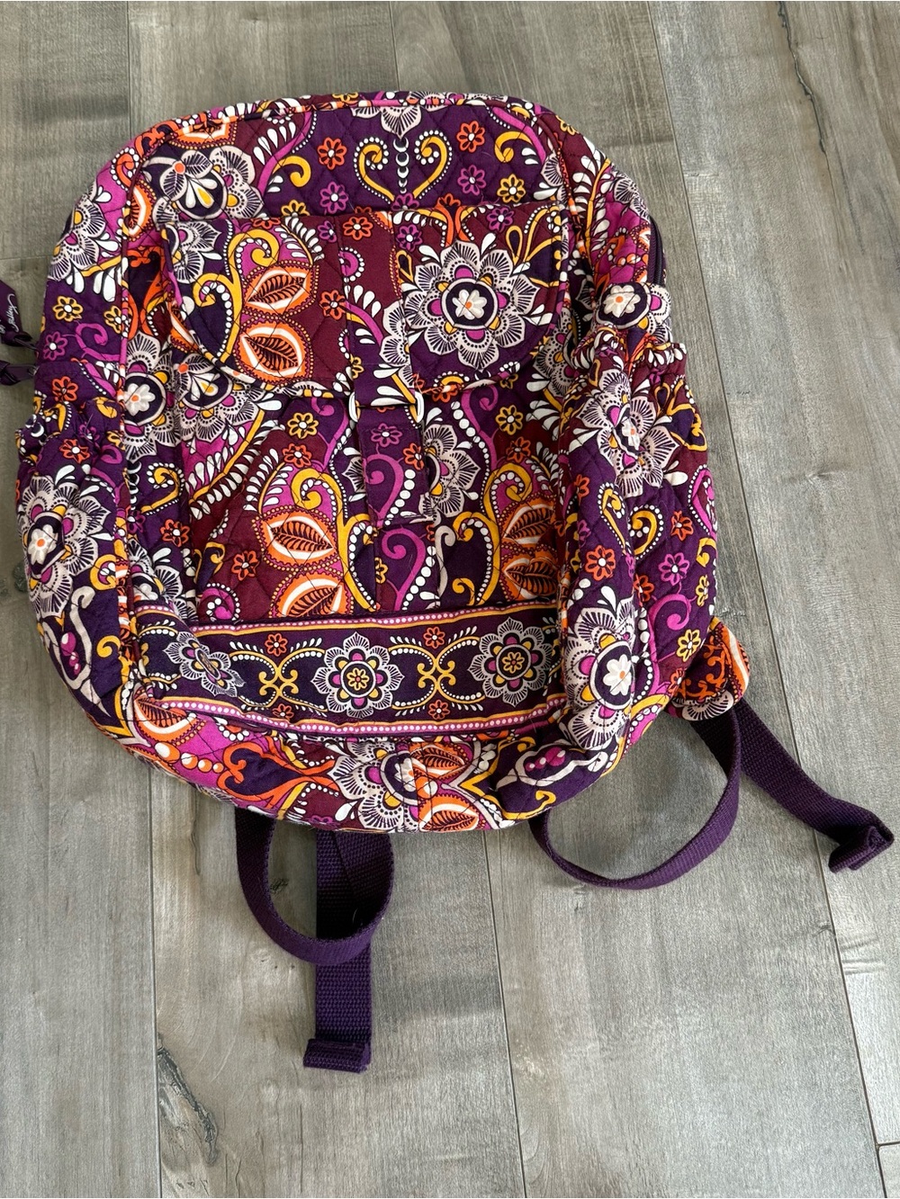 Vera Bradley‎ Safari Sunset Backpack Medium Bookbag Fall Paisley Floral RETIRED